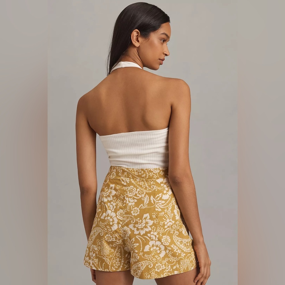 Maeve Anthropologie Pleated Poplin‎ Shorts Size 0 - Picture 3 of 13